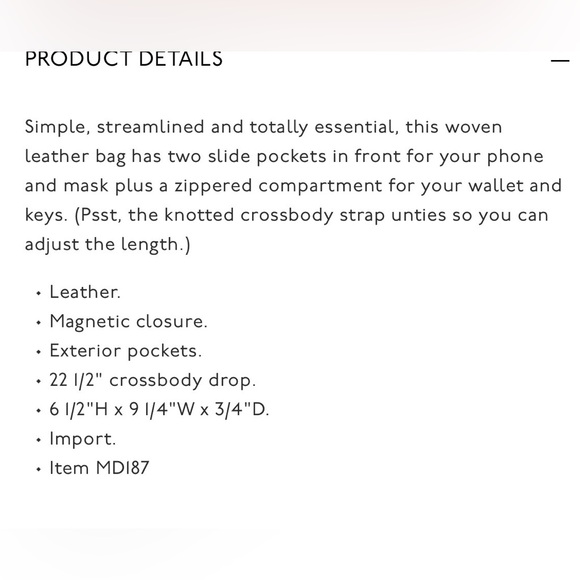 NWT MADEWELL WOVEN Crossbody bag MD187 Camel Leather - Picture 3 of 3